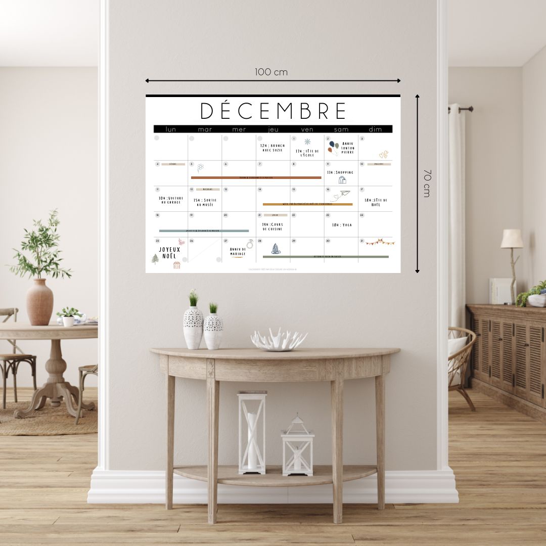 Calendrier Mural Géant Papier