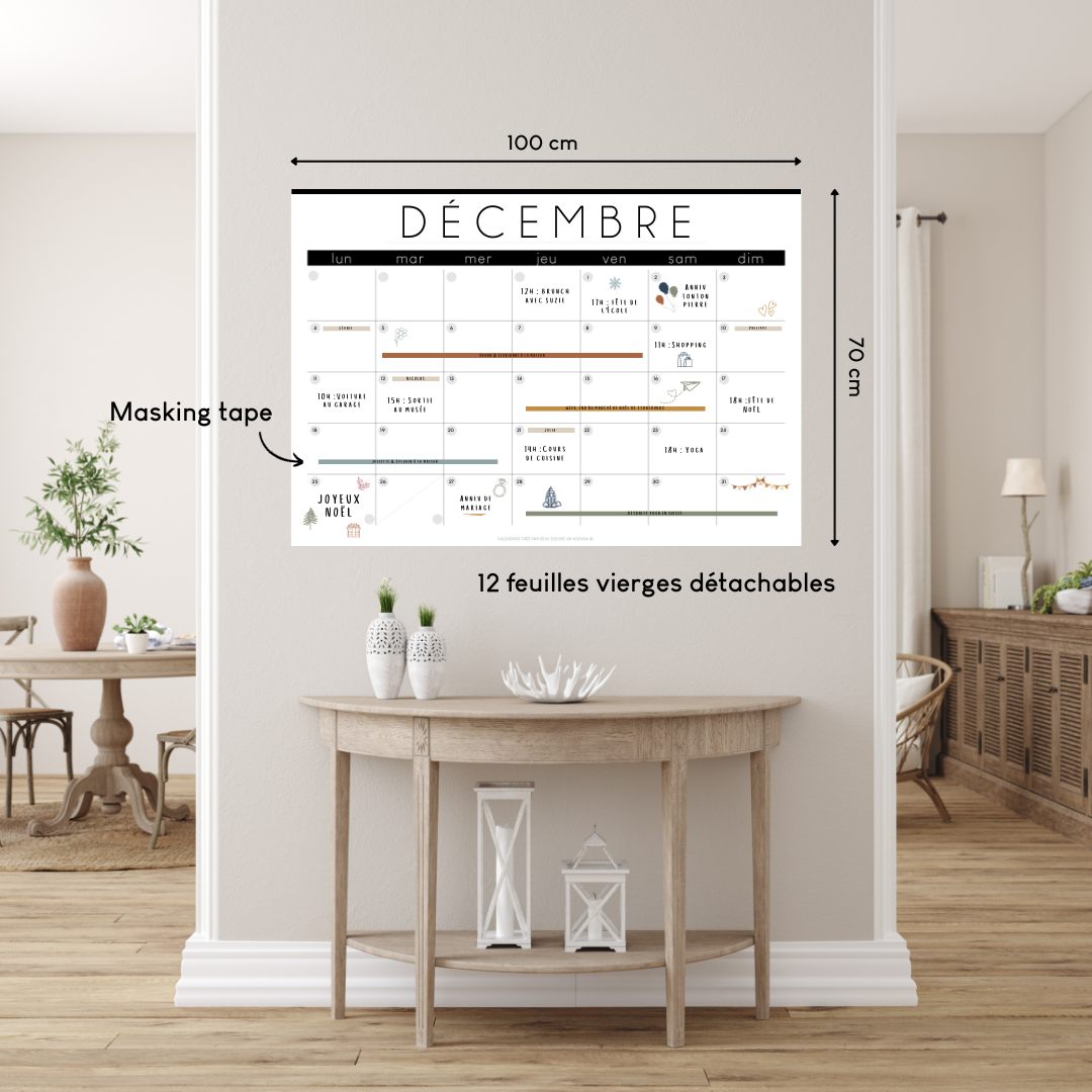 Calendrier Mural Géant Papier