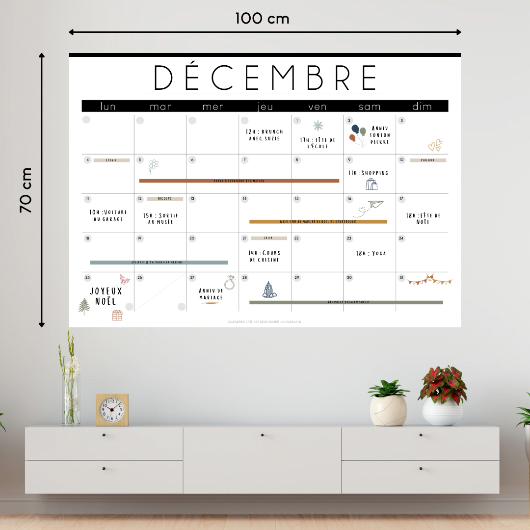 Calendrier Mural Géant Papier
